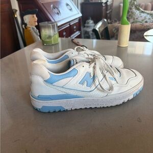 New Balance 550 White and Blue Sneakers